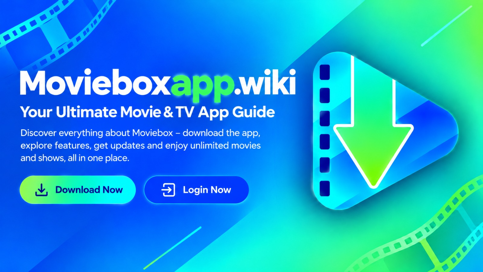 MovieBox app banner: your movie and TV app guide with download button